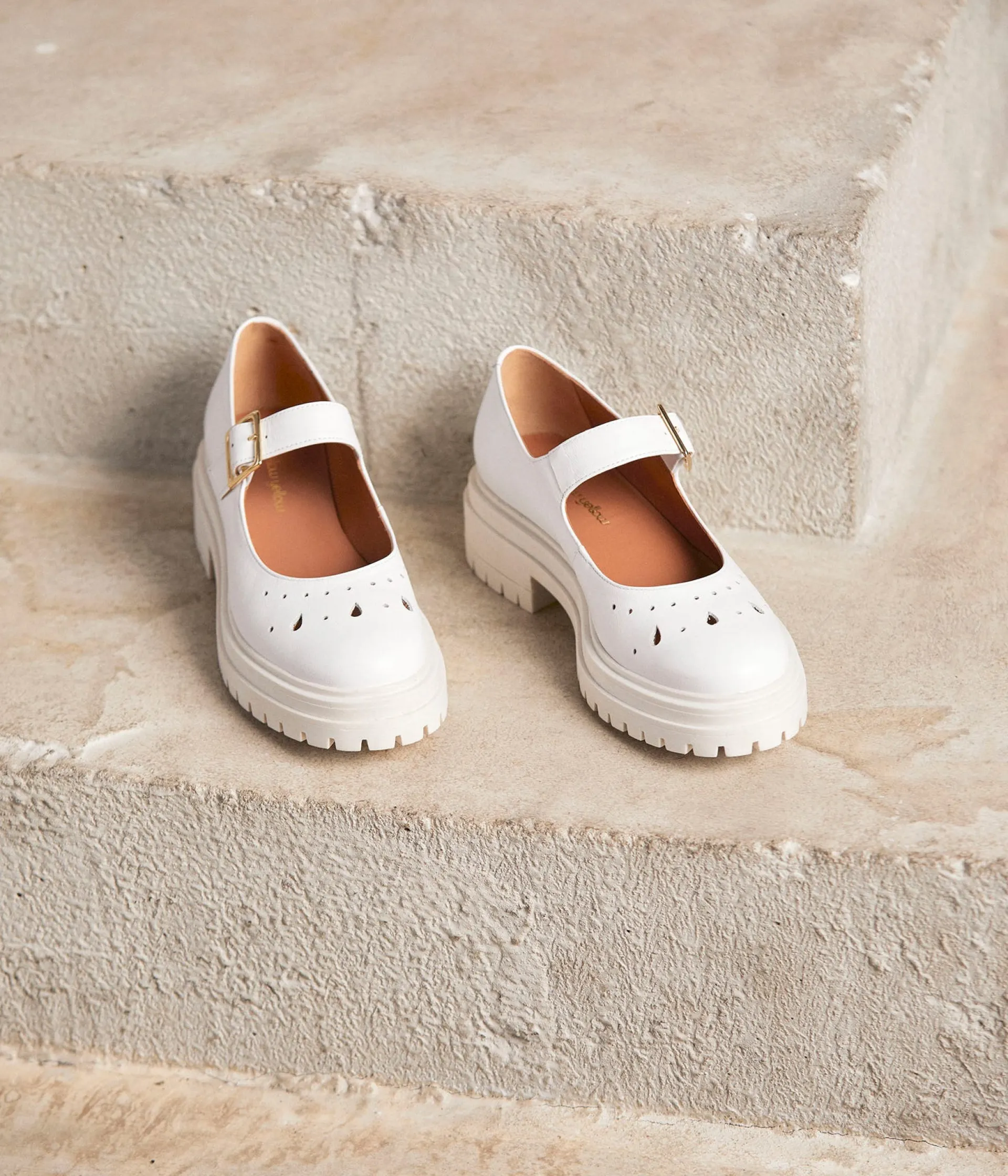 Femme Mellow Yellow Ballerines, Slingbacks-Babies crantées Léoncia