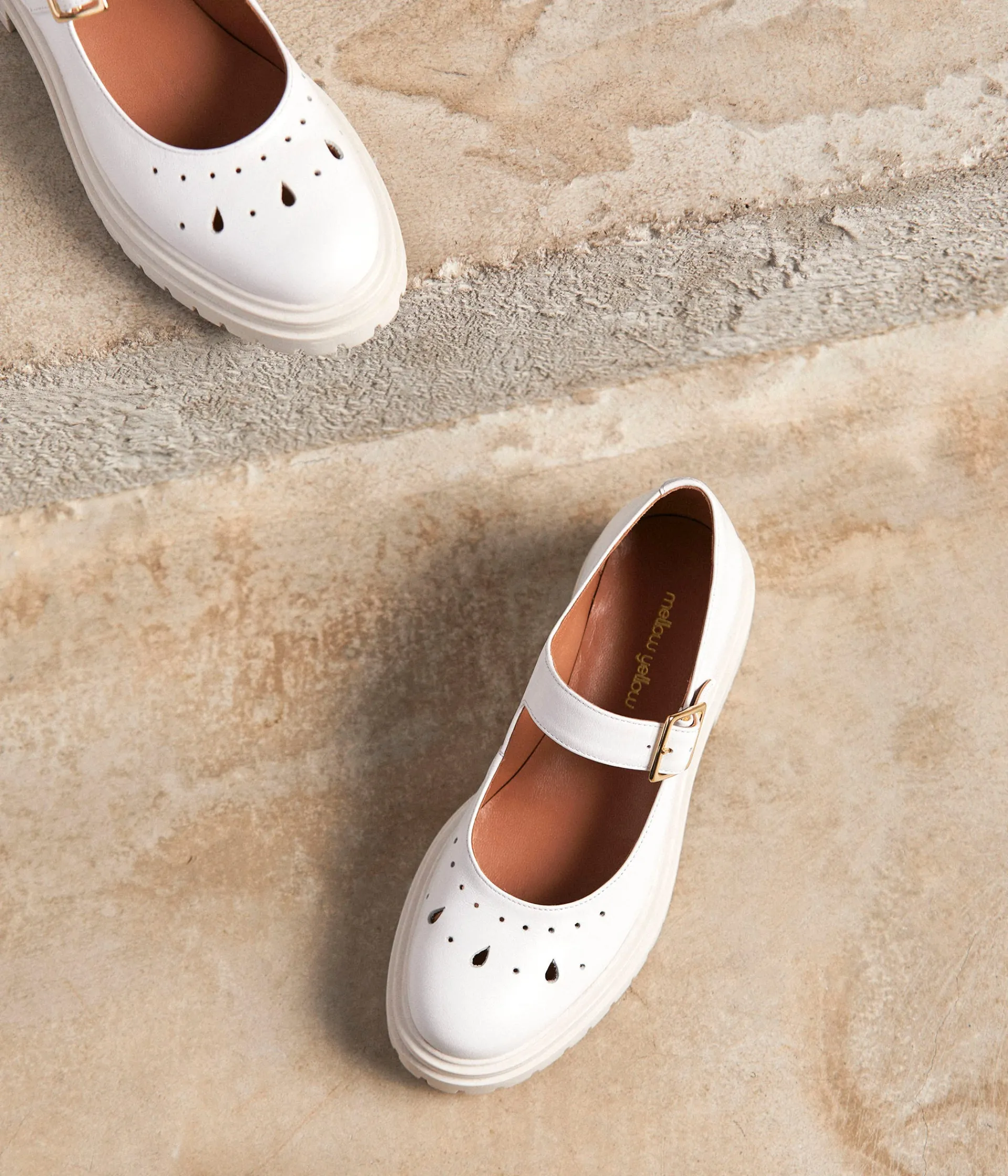 Femme Mellow Yellow Ballerines, Slingbacks-Babies crantées Léoncia