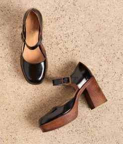 Femme Mellow Yellow Escarpins, Babies-Babies cuir noir Adenora