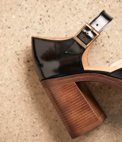 Femme Mellow Yellow Escarpins, Babies-Babies cuir noir Adenora