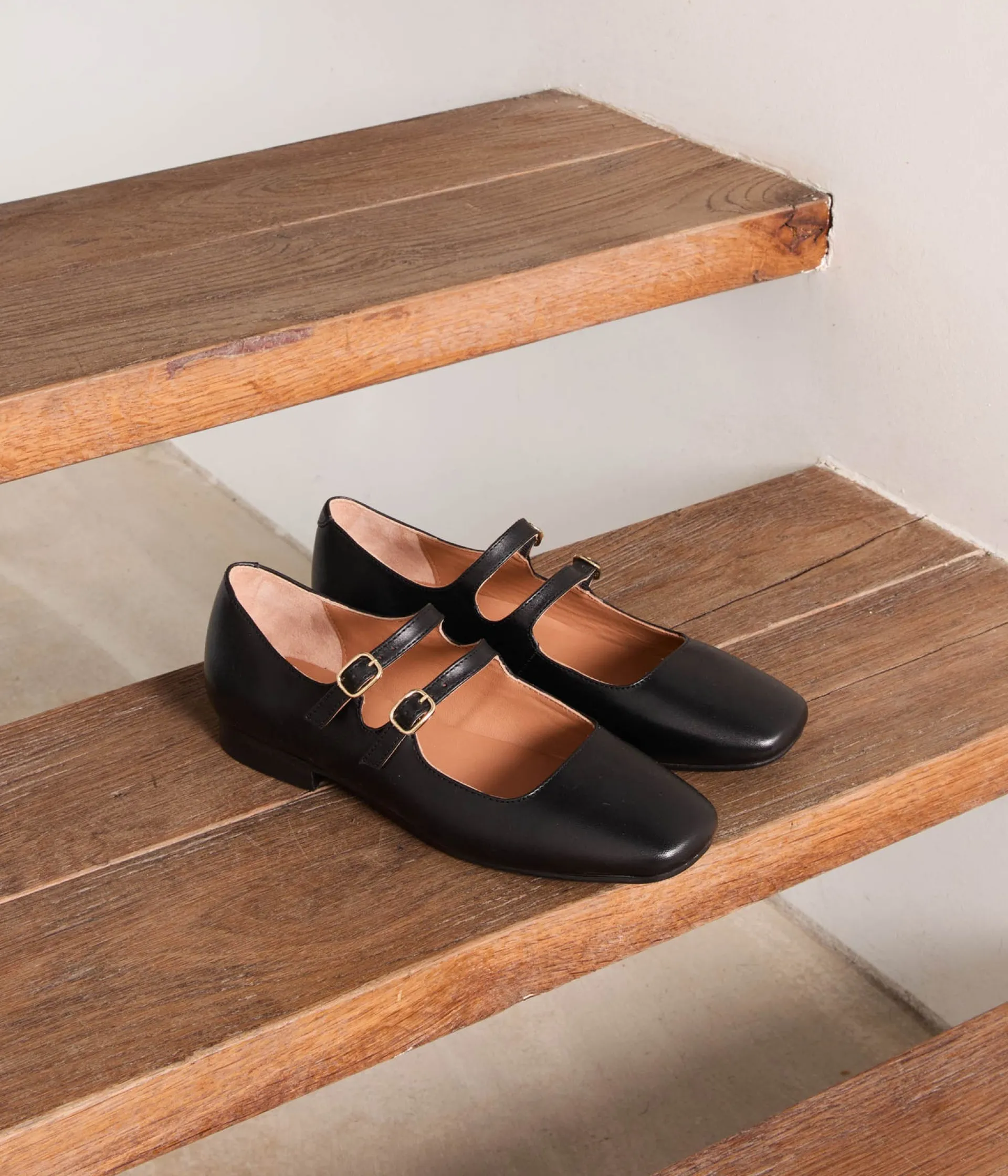 Femme Mellow Yellow Babies|Ballerines, Slingbacks-Babies cuir noir Aurella