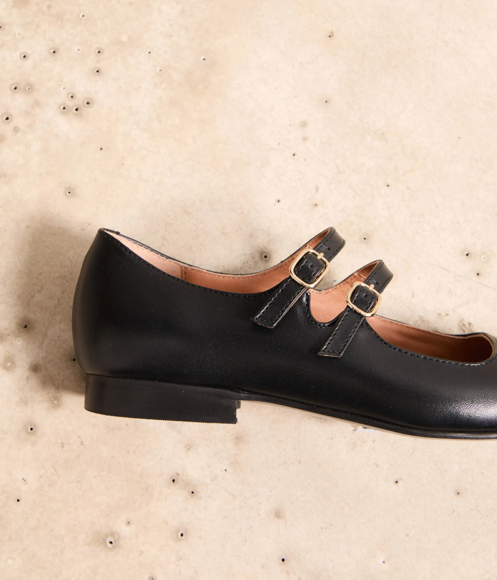 Femme Mellow Yellow Babies|Ballerines, Slingbacks-Babies cuir noir Aurella