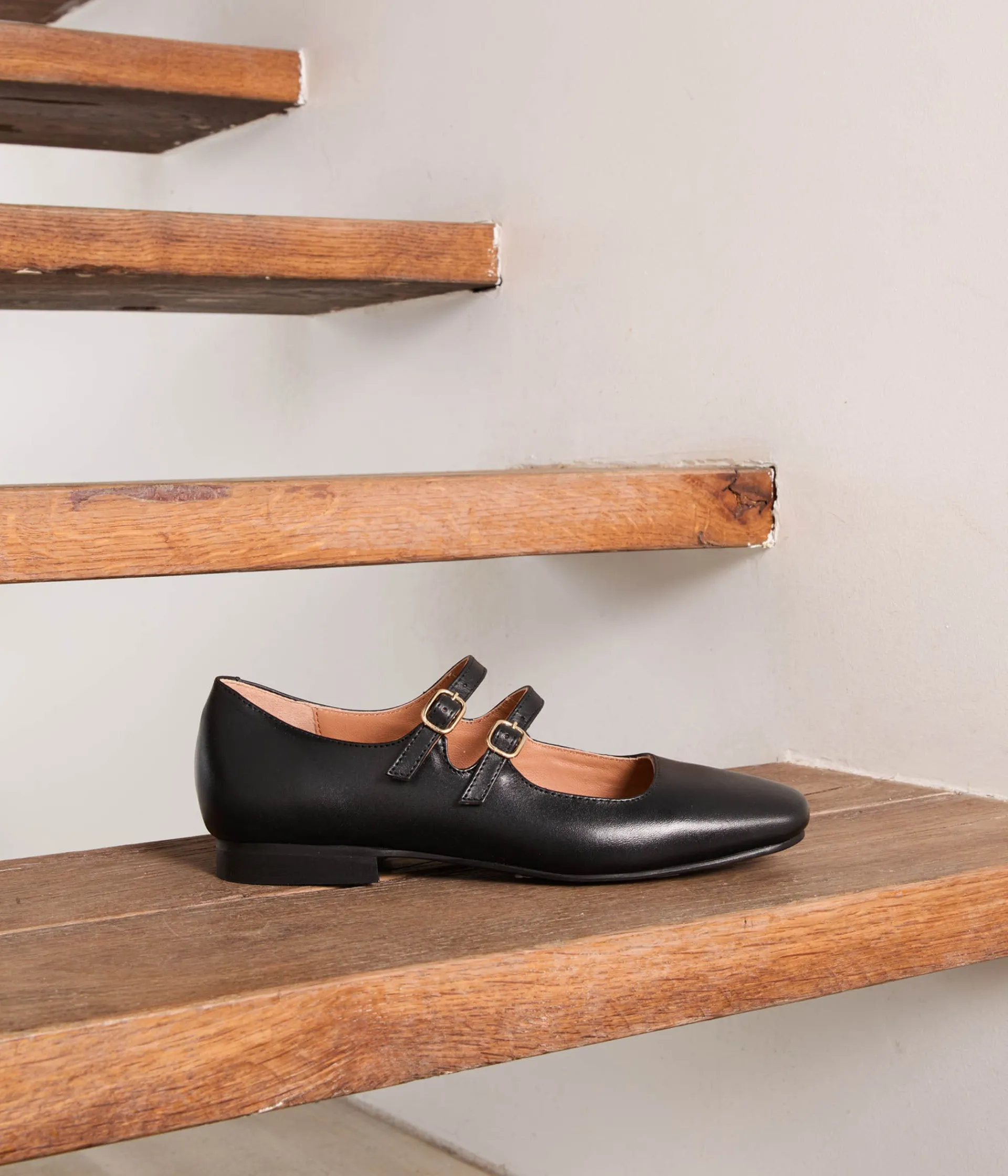 Femme Mellow Yellow Babies|Ballerines, Slingbacks-Babies cuir noir Aurella