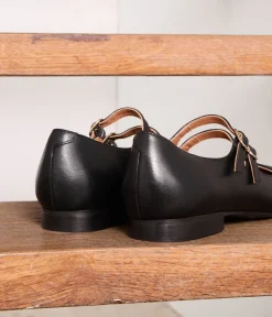 Femme Mellow Yellow Babies|Ballerines, Slingbacks-Babies cuir noir Aurella