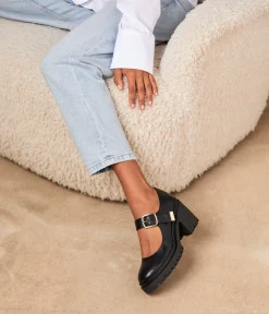 Femme Mellow Yellow Escarpins, Babies-Babies noires crantées Bridget