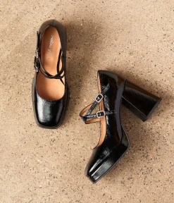 Femme Mellow Yellow Escarpins, Babies-Babies noires vernies Ariela