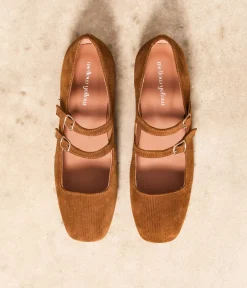 Femme Mellow Yellow Babies|Ballerines, Slingbacks-Babies velours Aurella