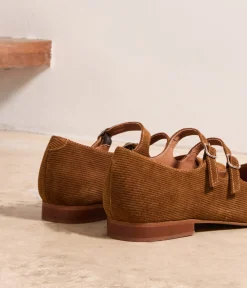 Femme Mellow Yellow Babies|Ballerines, Slingbacks-Babies velours Aurella