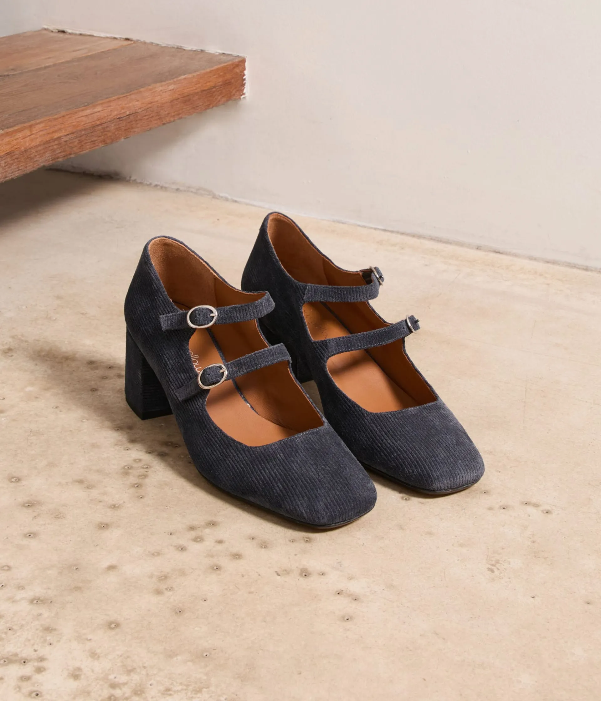 Femme Mellow Yellow Babies-Babies velours grises Irving