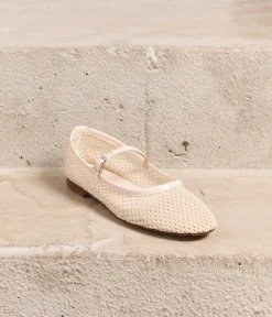 Femme Mellow Yellow Ballerines, Slingbacks-Ballerines écrues tressées Mymy