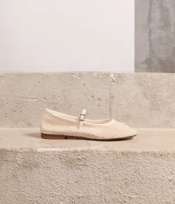 Femme Mellow Yellow Ballerines, Slingbacks-Ballerines écrues tressées Mymy