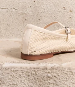 Femme Mellow Yellow Ballerines, Slingbacks-Ballerines écrues tressées Mymy