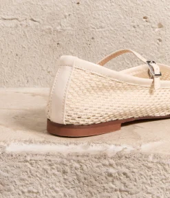 Femme Mellow Yellow Ballerines, Slingbacks-Ballerines écrues tressées Mymy