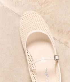 Femme Mellow Yellow Ballerines, Slingbacks-Ballerines écrues tressées Mymy