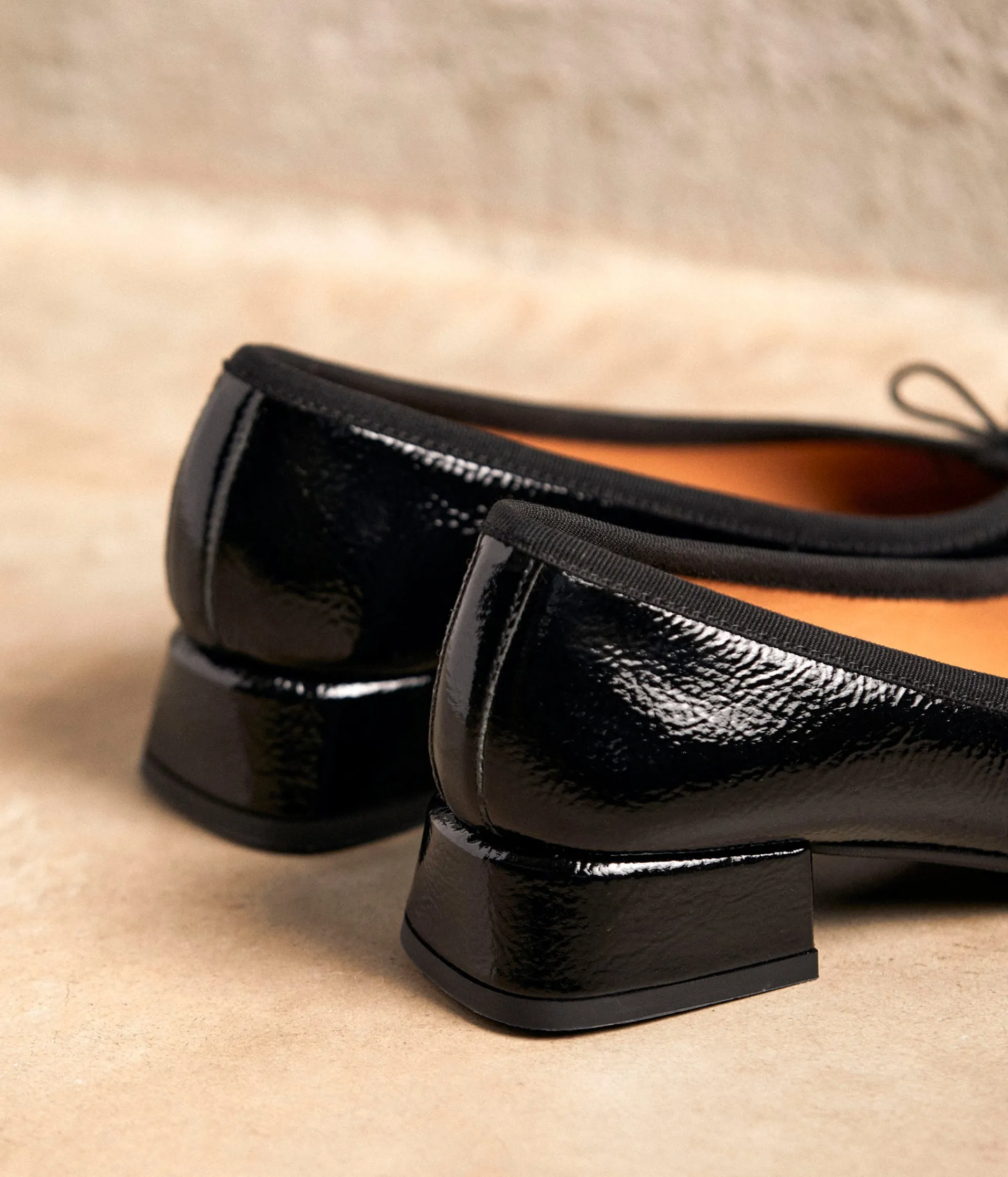 Femme Mellow Yellow Ballerines, Slingbacks-Ballerines noir verni Azilis