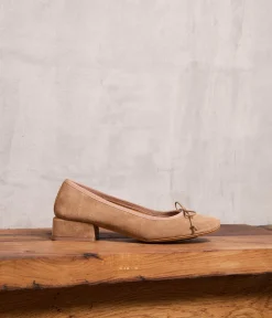 Femme Mellow Yellow Ballerines, Slingbacks-Ballerines velours camel Nicole