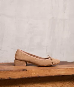 Femme Mellow Yellow Ballerines, Slingbacks-Ballerines velours camel Nicole