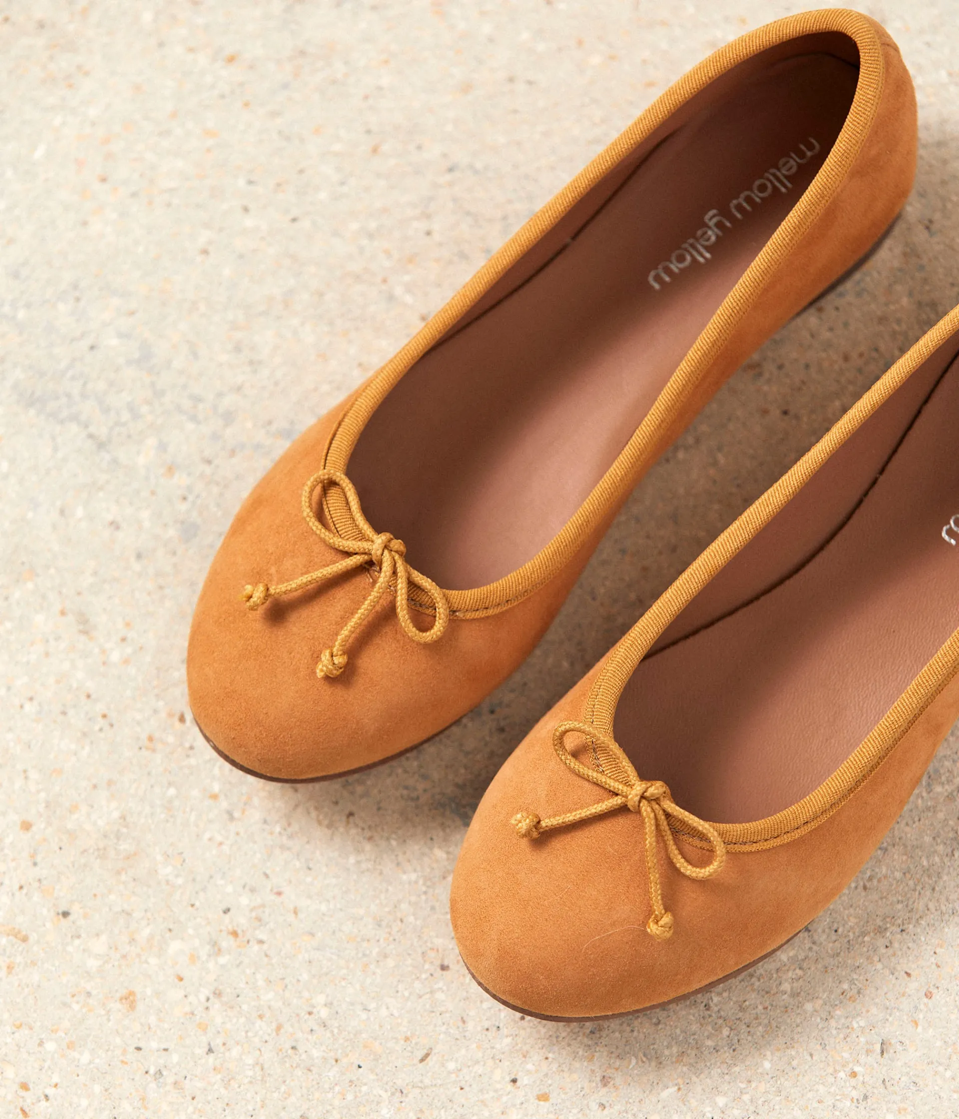Femme Mellow Yellow Ballerines, Slingbacks-Ballerines velours Jenny