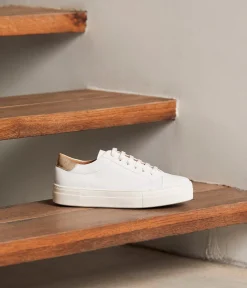 Femme Mellow Yellow Baskets-Baskets blanches cuir Annael