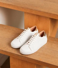 Femme Mellow Yellow Baskets-Baskets blanches Suzanne