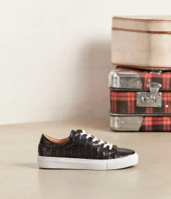 Femme Mellow Yellow Baskets-Baskets croco Lucette