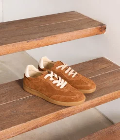 Femme Mellow Yellow Baskets-Baskets velours camel Simon