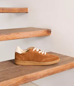 Femme Mellow Yellow Baskets-Baskets velours camel Simon