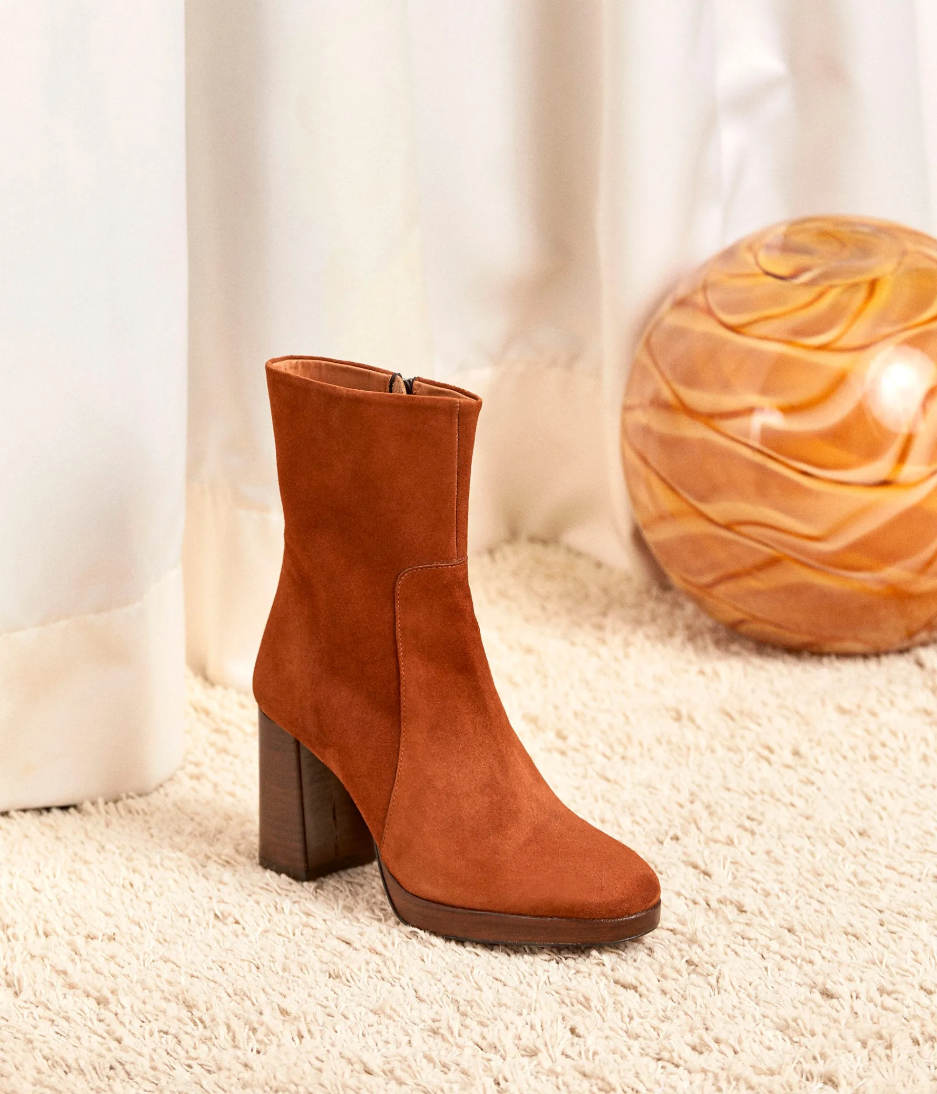 Femme Mellow Yellow Boots, Bottines-Boots velours Léontine