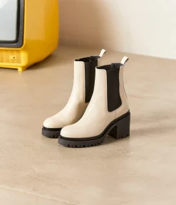 Femme Mellow Yellow Boots, Bottines-Boots écrues Candice