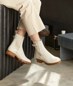 Femme Mellow Yellow Boots, Bottines-Boots écrues Norma