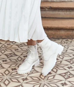 Femme Mellow Yellow Boots, Bottines-Boots écrus Andy