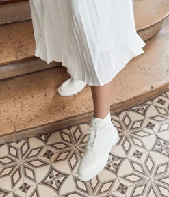 Femme Mellow Yellow Boots, Bottines-Boots écrus Andy