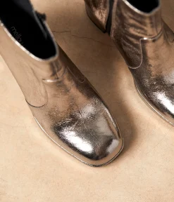 Femme Mellow Yellow Boots, Bottines-Boots cuir argent Alissa