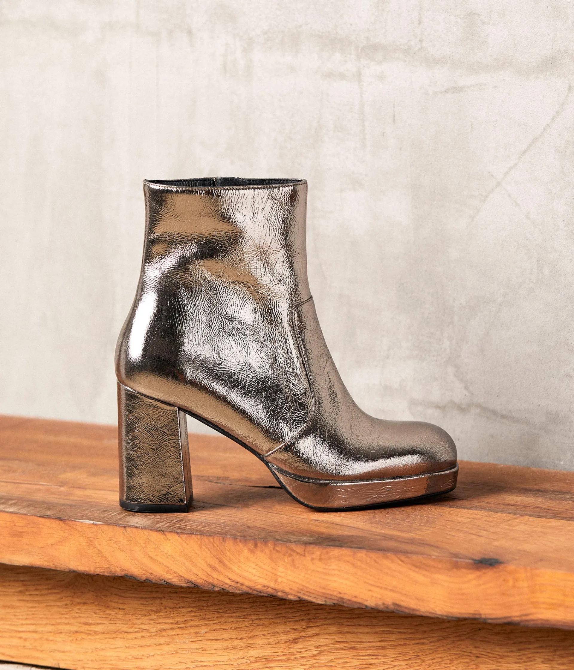 Femme Mellow Yellow Boots, Bottines-Boots cuir argent Alissa