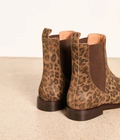 Femme Mellow Yellow Boots, Bottines-Boots cuir léopard Artem
