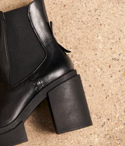 Femme Mellow Yellow Boots, Bottines-Boots cuir noir Alima