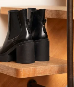 Femme Mellow Yellow Boots, Bottines-Boots cuir noir Alima