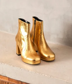 Femme Mellow Yellow Boots, Bottines-Boots dés cuir Alissa