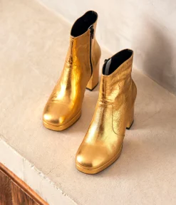 Femme Mellow Yellow Boots, Bottines-Boots dés cuir Alissa