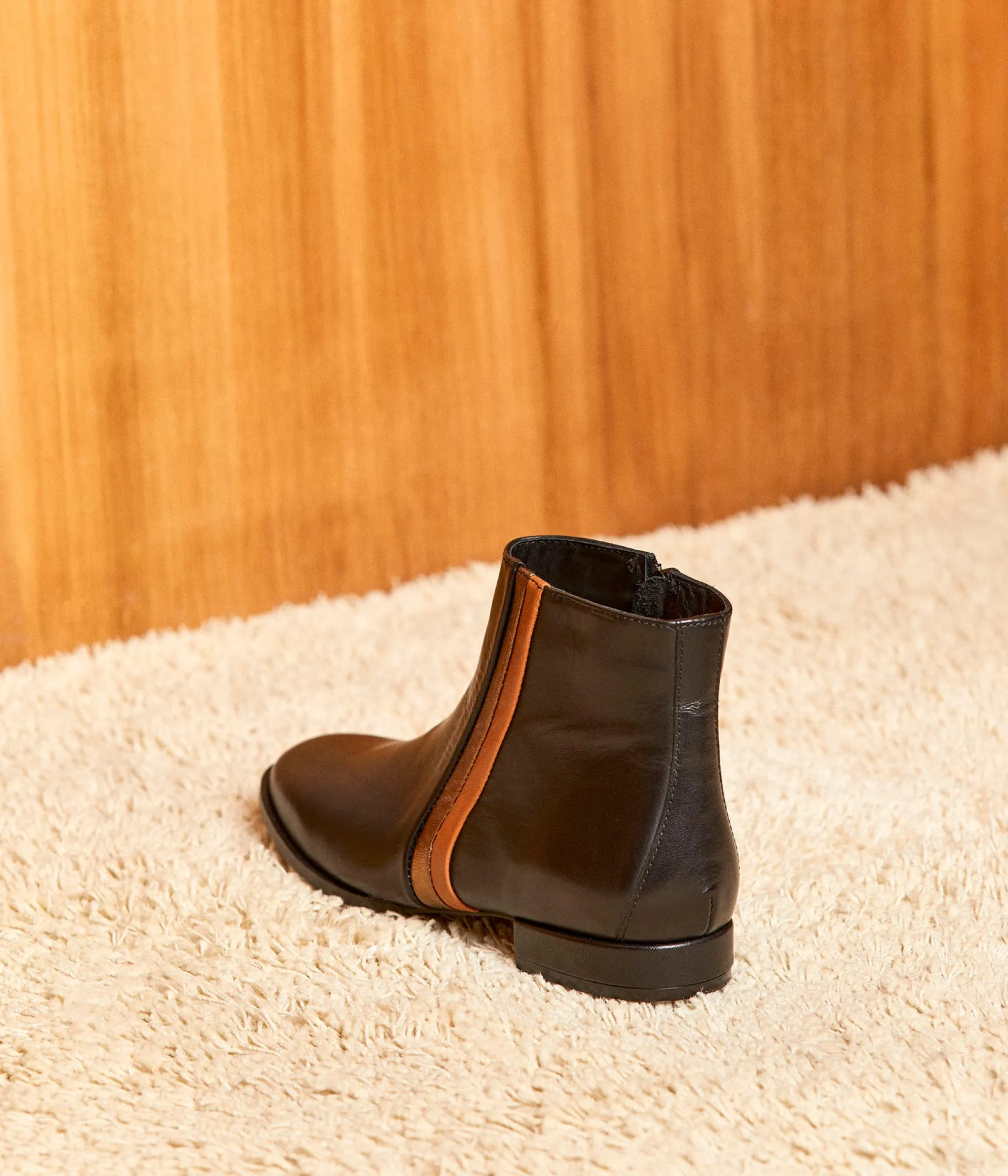 Femme Mellow Yellow Boots, Bottines-Boots lignes bicolores Jean