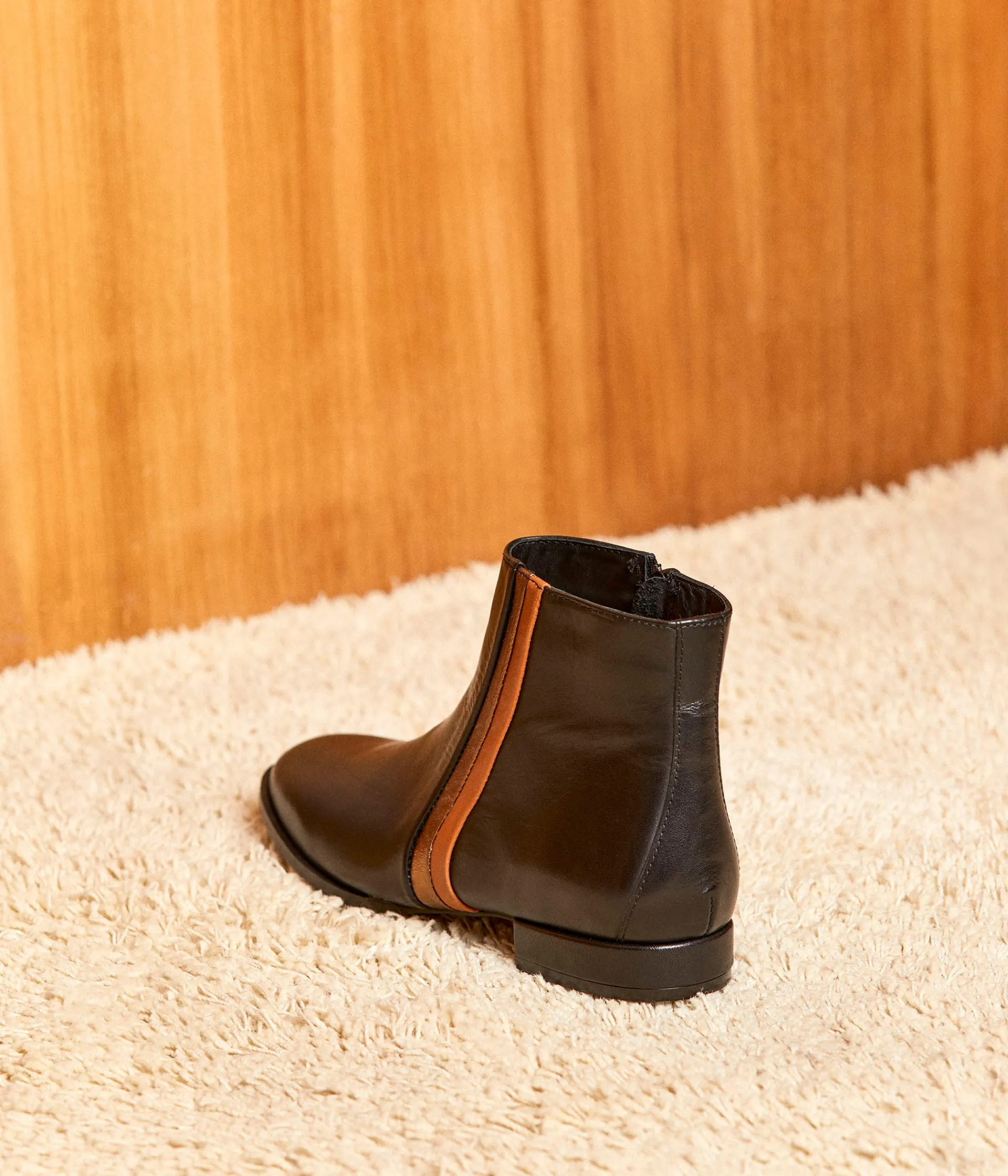 Femme Mellow Yellow Boots, Bottines-Boots lignes bicolores Jean