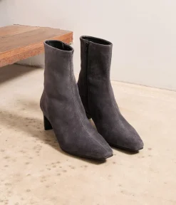 Femme Mellow Yellow Boots, Bottines-Boots velours ardoise Troy