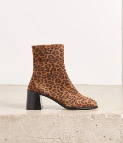 Femme Mellow Yellow Boots, Bottines-Boots velours léopard Hulsa