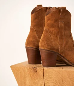 Femme Mellow Yellow Boots, Bottines-Boots western camel Doriane