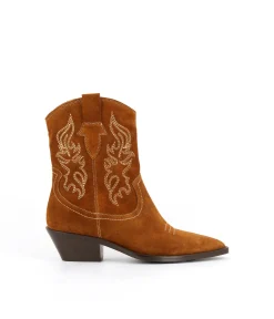 Femme Mellow Yellow Boots, Bottines-Boots Western velours Rio