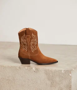 Femme Mellow Yellow Boots, Bottines-Boots Western velours Rio