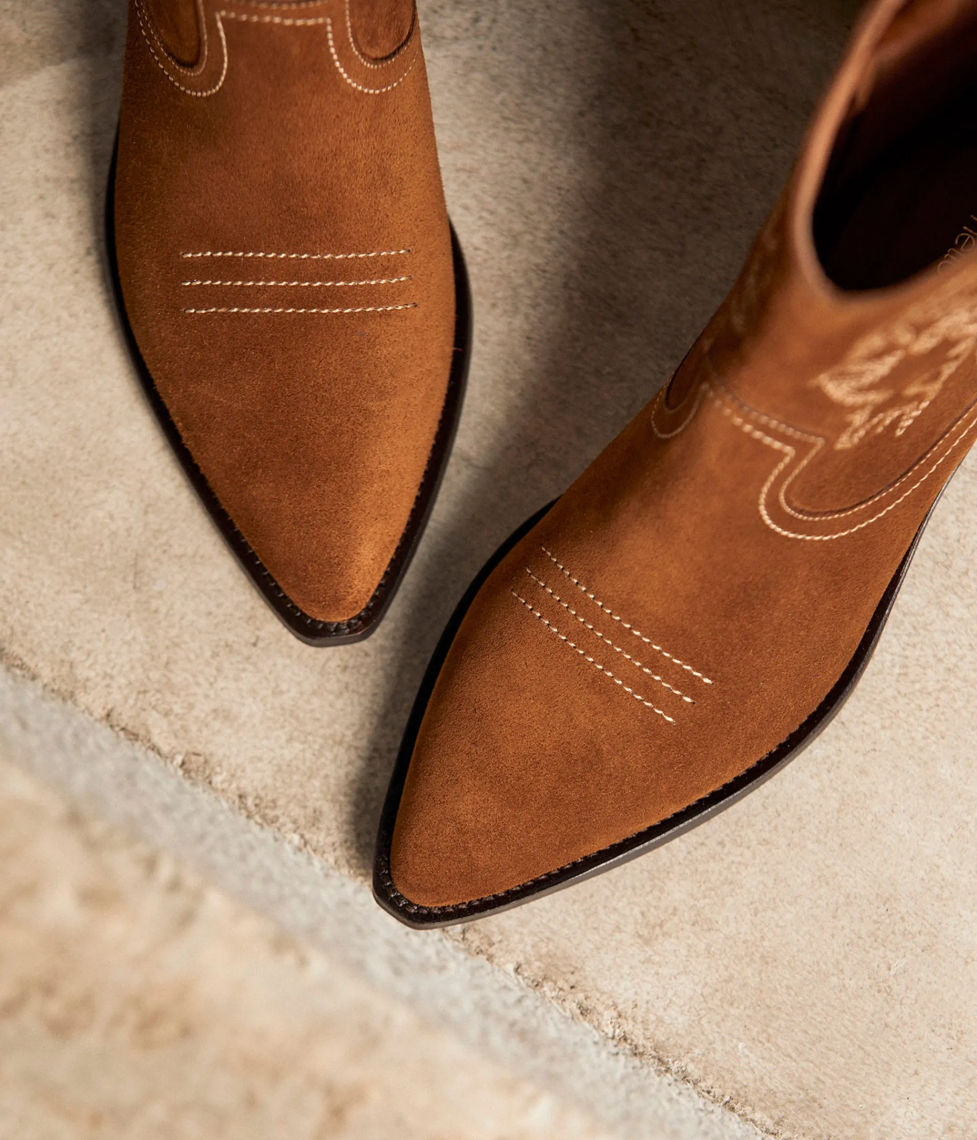 Femme Mellow Yellow Boots, Bottines-Boots Western velours Rio