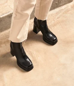 Femme Mellow Yellow Boots, Bottines-Boots zippées noires Athea