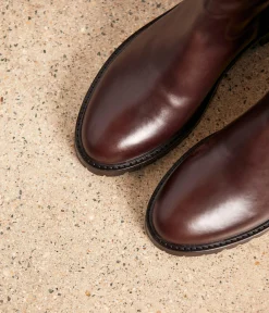 Femme Mellow Yellow Bottes-Bottes cuir choco Léandro