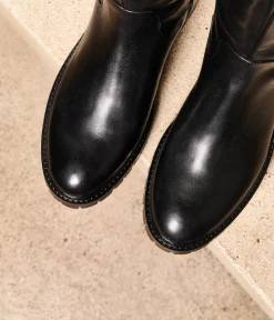 Femme Mellow Yellow Bottes-Bottes cuir noir Léandro